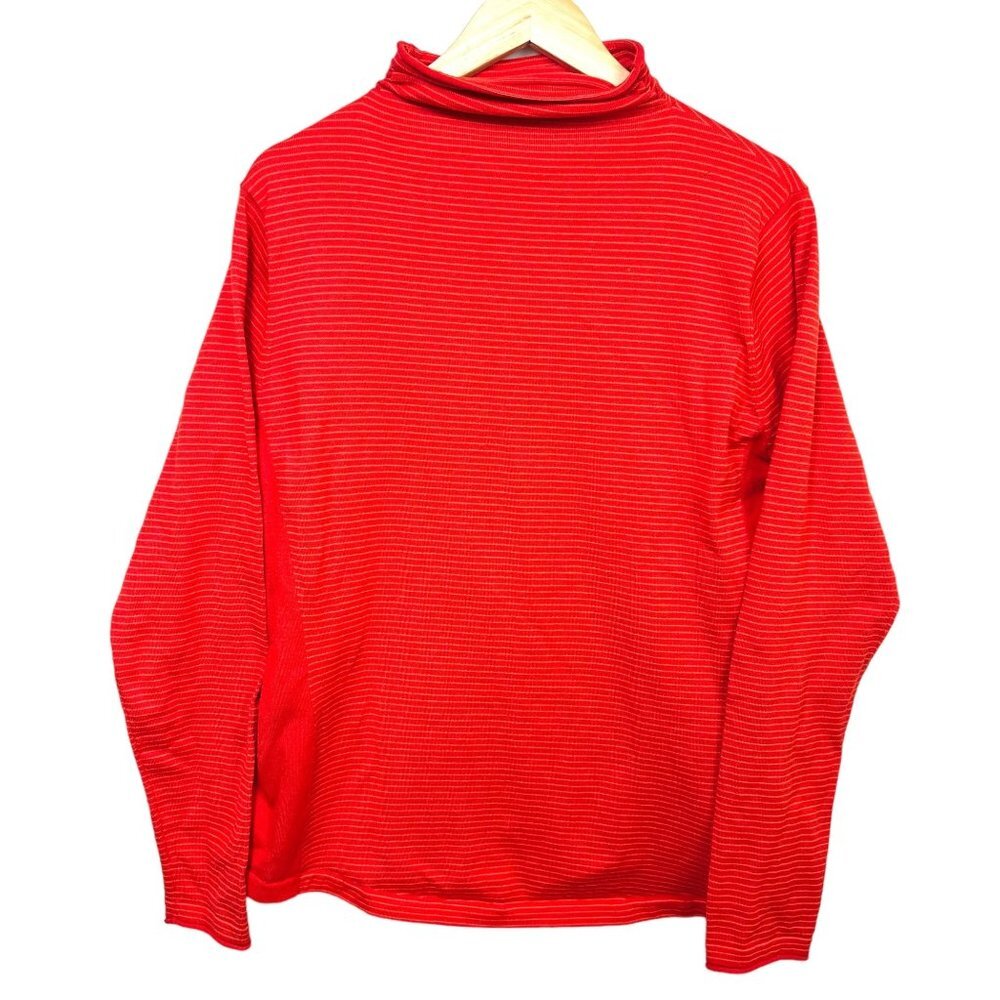 Duluth Trading Sno Sweat Striped Coolmax Turtleneck Shirt size XL‎